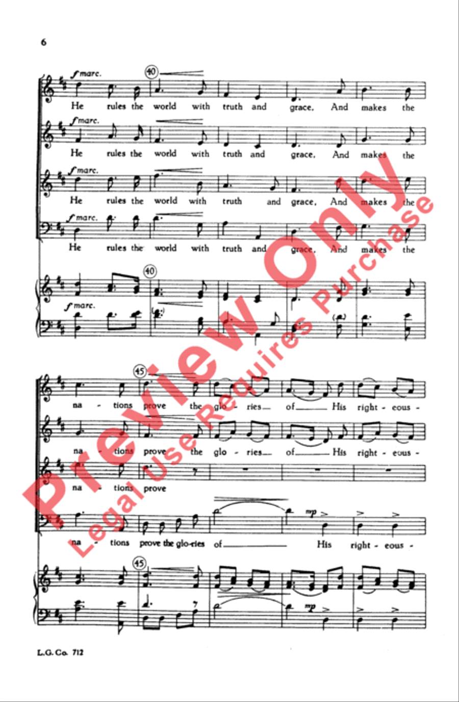 Joy to the World 4-Part scores gallery preview page 6