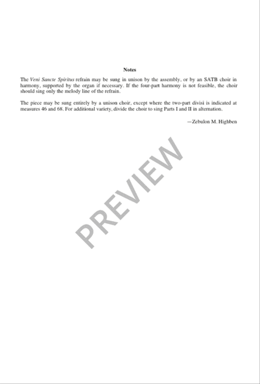 Come, O Holy Spirit, Come SA scores gallery preview page 3