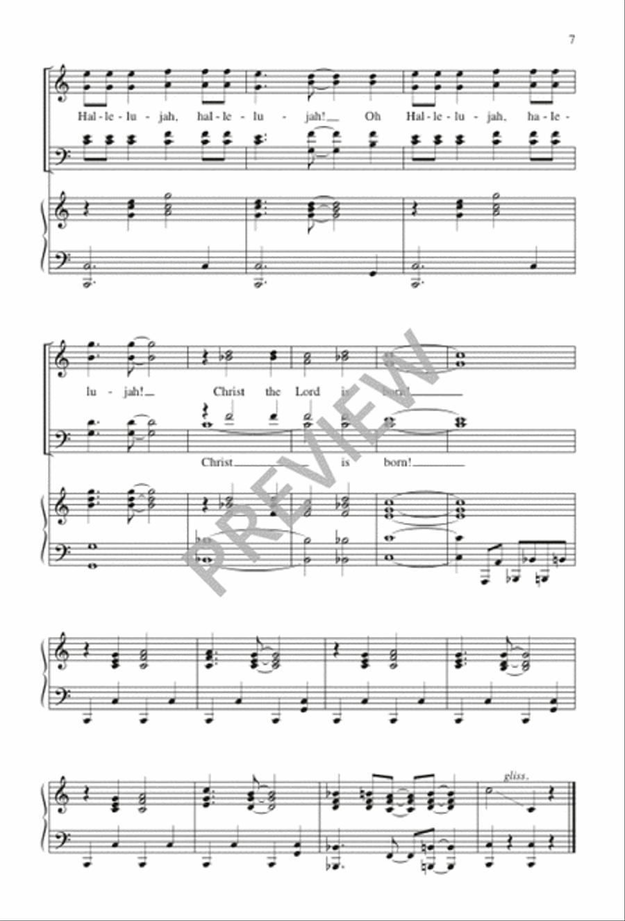 Hallelujah! Jesus Christ Is Born 4-Part scores gallery preview page 8