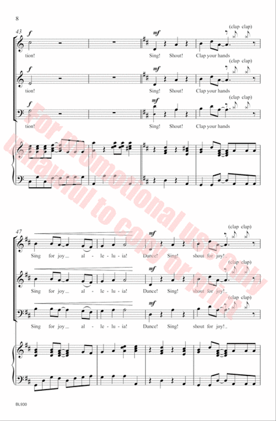 Sing! Shout! 3-Part scores gallery preview page 9