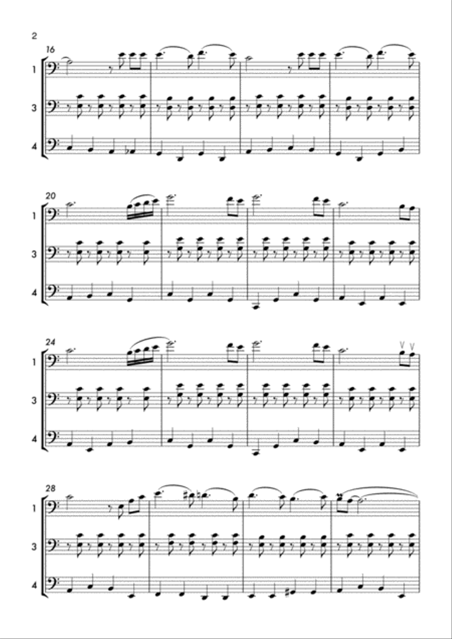 Anne 3 (Cello Quartet) String Quartet scores gallery preview page 3