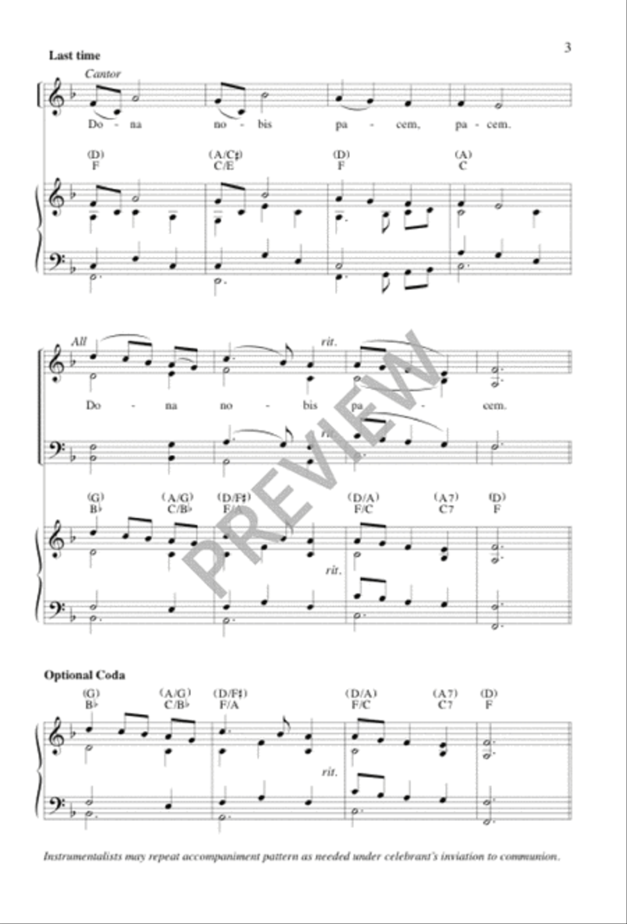 Dona Nobis Pacem 4-Part scores gallery preview page 2