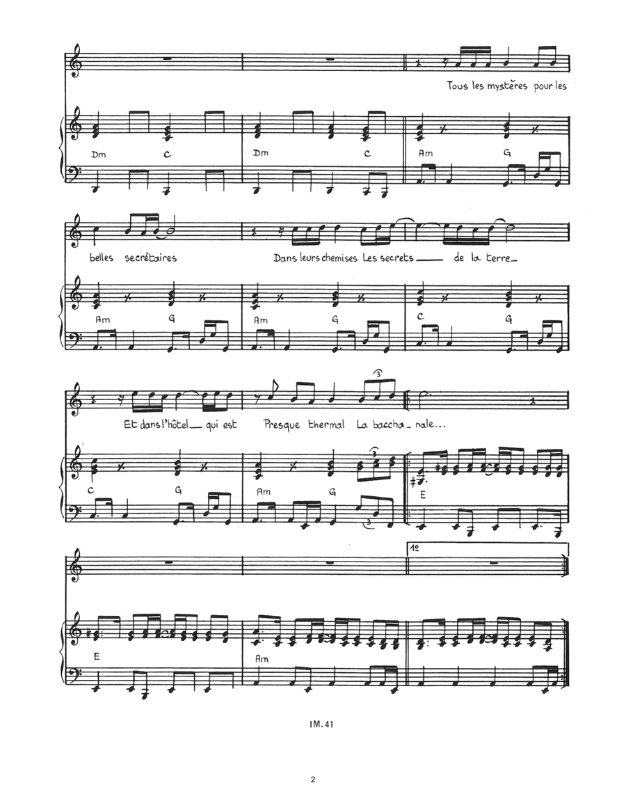Negociation Piano, Vocal scores gallery preview page 2