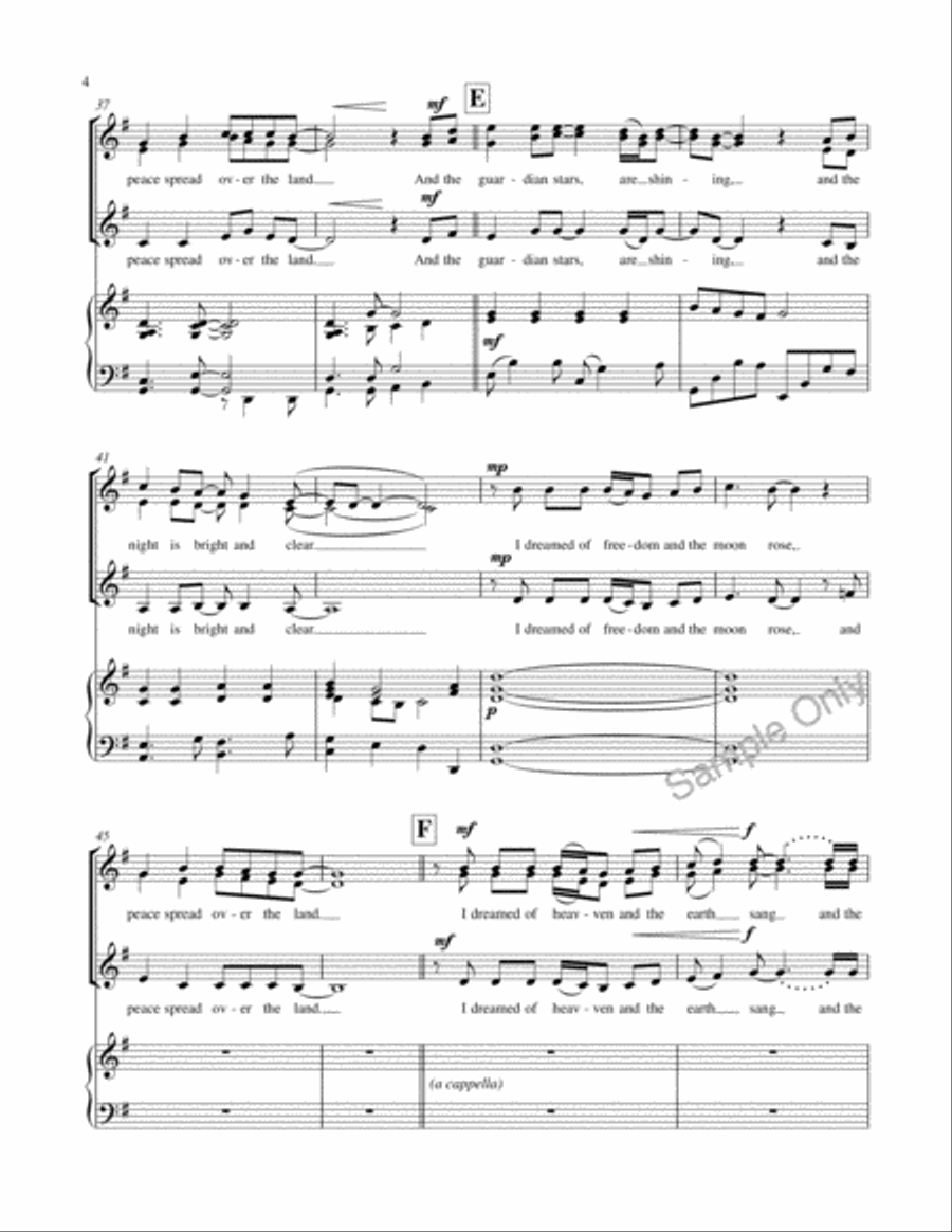 I Dreamed Of Rain SSA scores gallery preview page 6