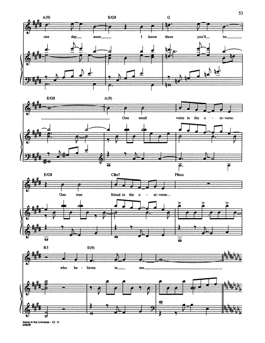 Alone In The Universe (from Seussical The Musical) Piano, Vocal scores gallery preview page 5