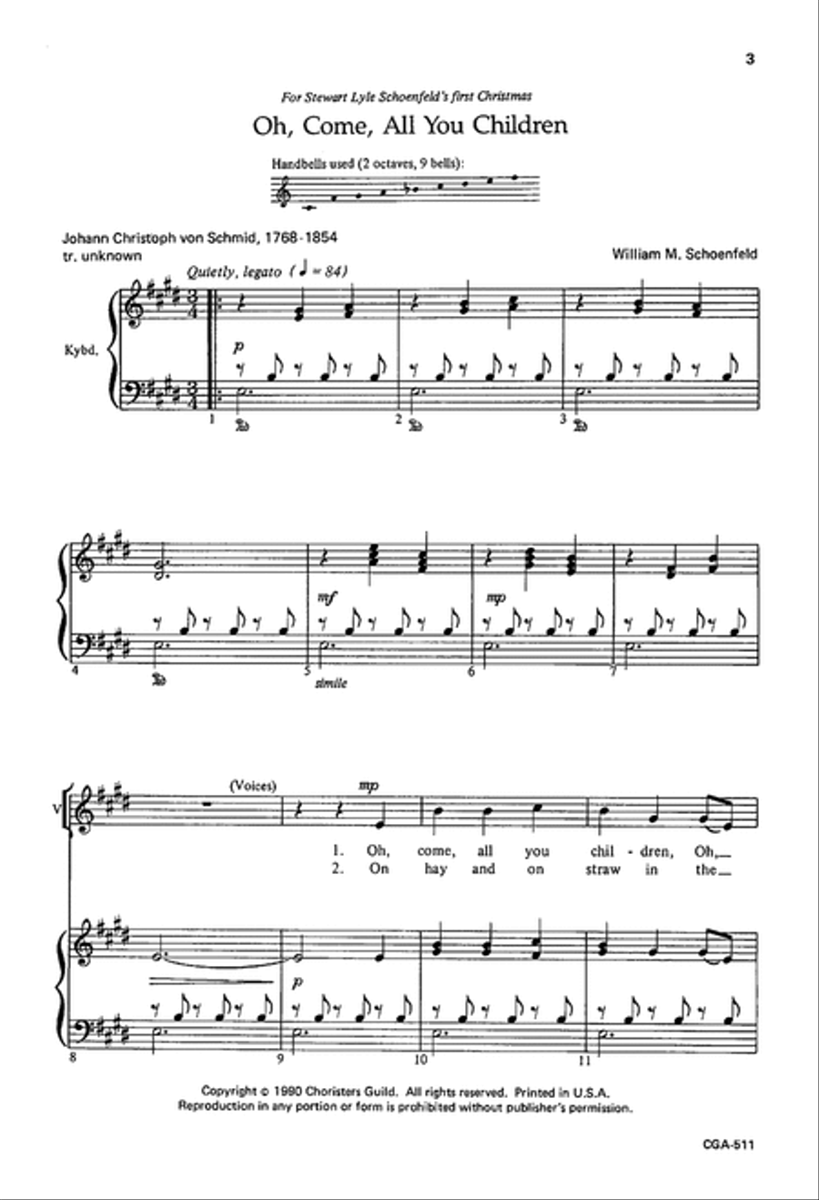 Oh Come, All You Children Unison Choir scores gallery preview page 3