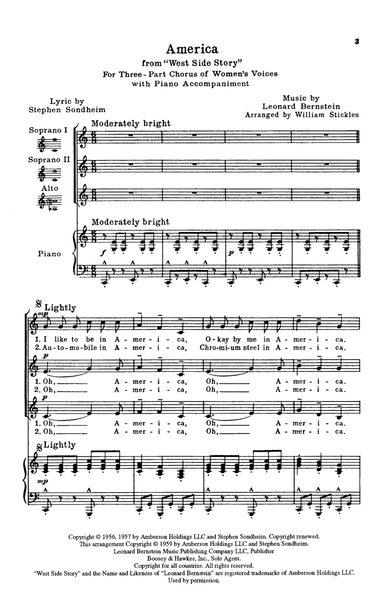 America (from West Side Story) (arr. William Stickles)