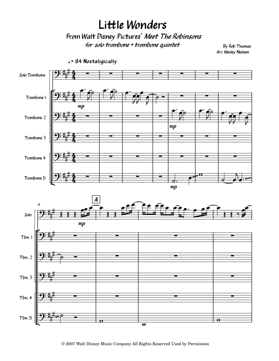 Little Wonders Brass Ensemble scores gallery preview page 1