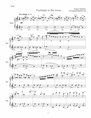 Footsteps in the Snow, for Solo Piano
