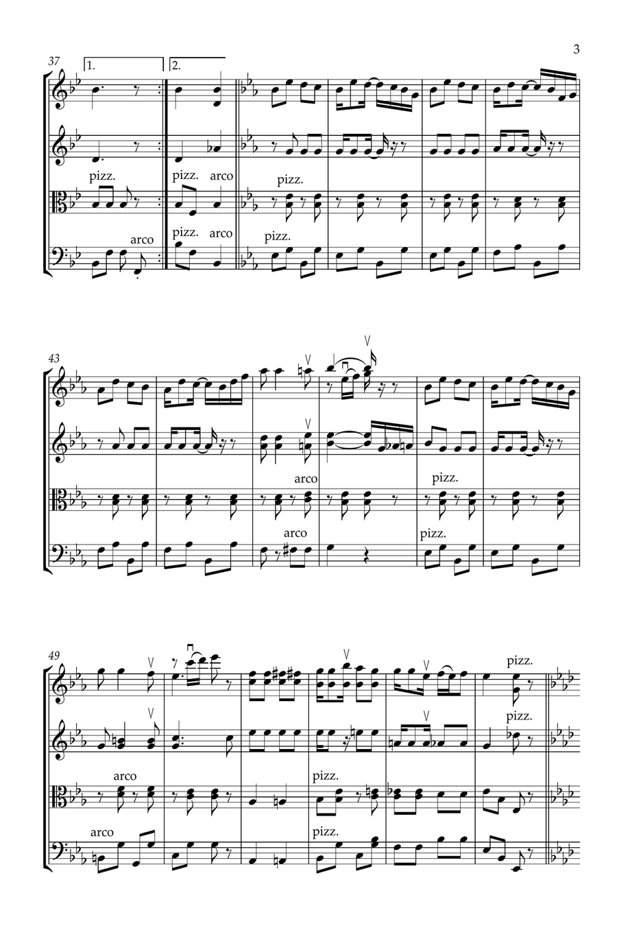 Peacherine Rag String Quartet scores gallery preview page 3