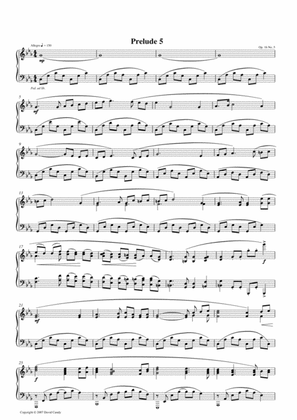 Prelude for solo piano, Op. 16, No 5
