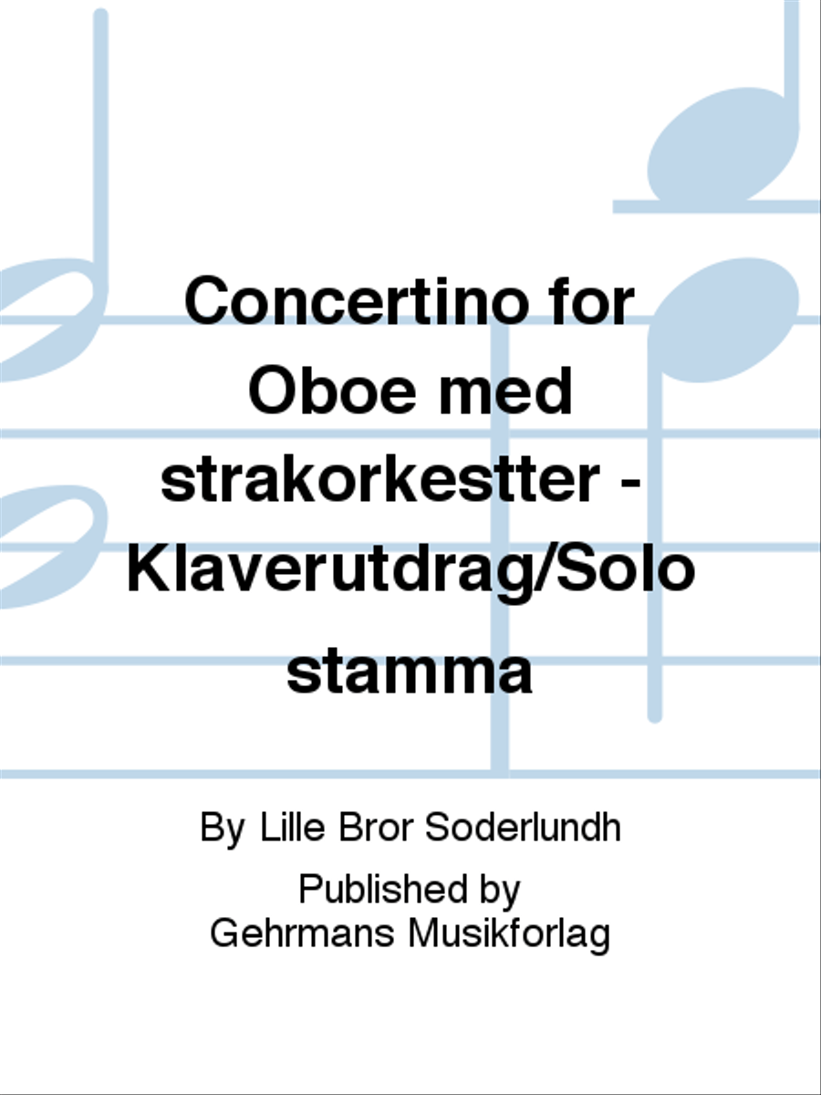Concertino for Oboe med strakorkestter - Klaverutdrag/Solostamma Piano scores gallery preview page 1