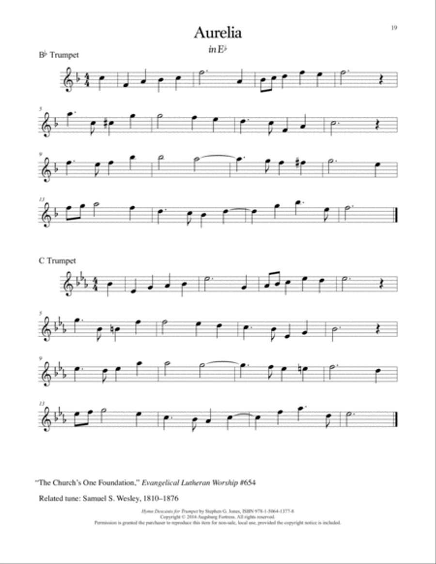 Hymn Descants for Trumpet C Trumpet scores gallery preview page 20