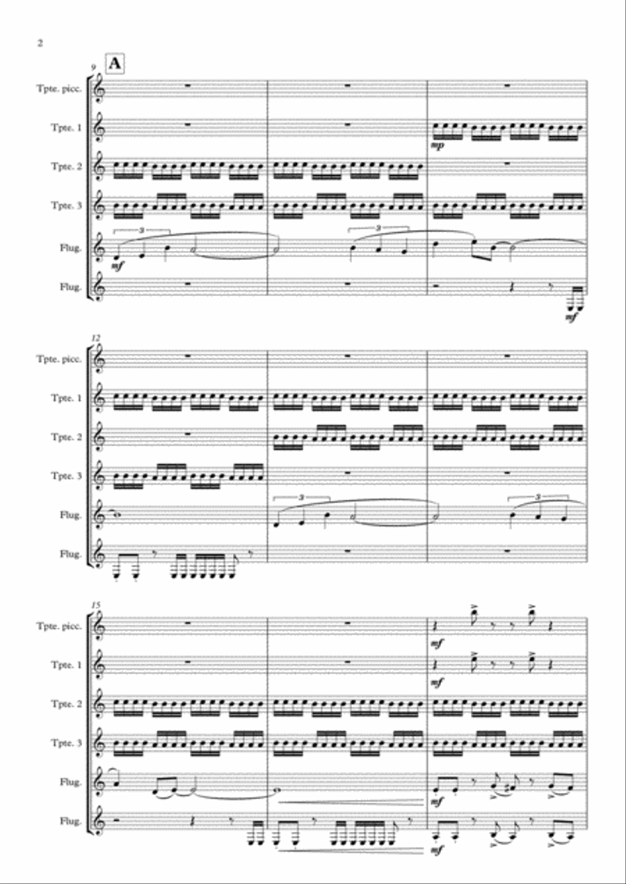 FIFTY SPRINGS for Trumpet Ensemble Brass Ensemble scores gallery preview page 4
