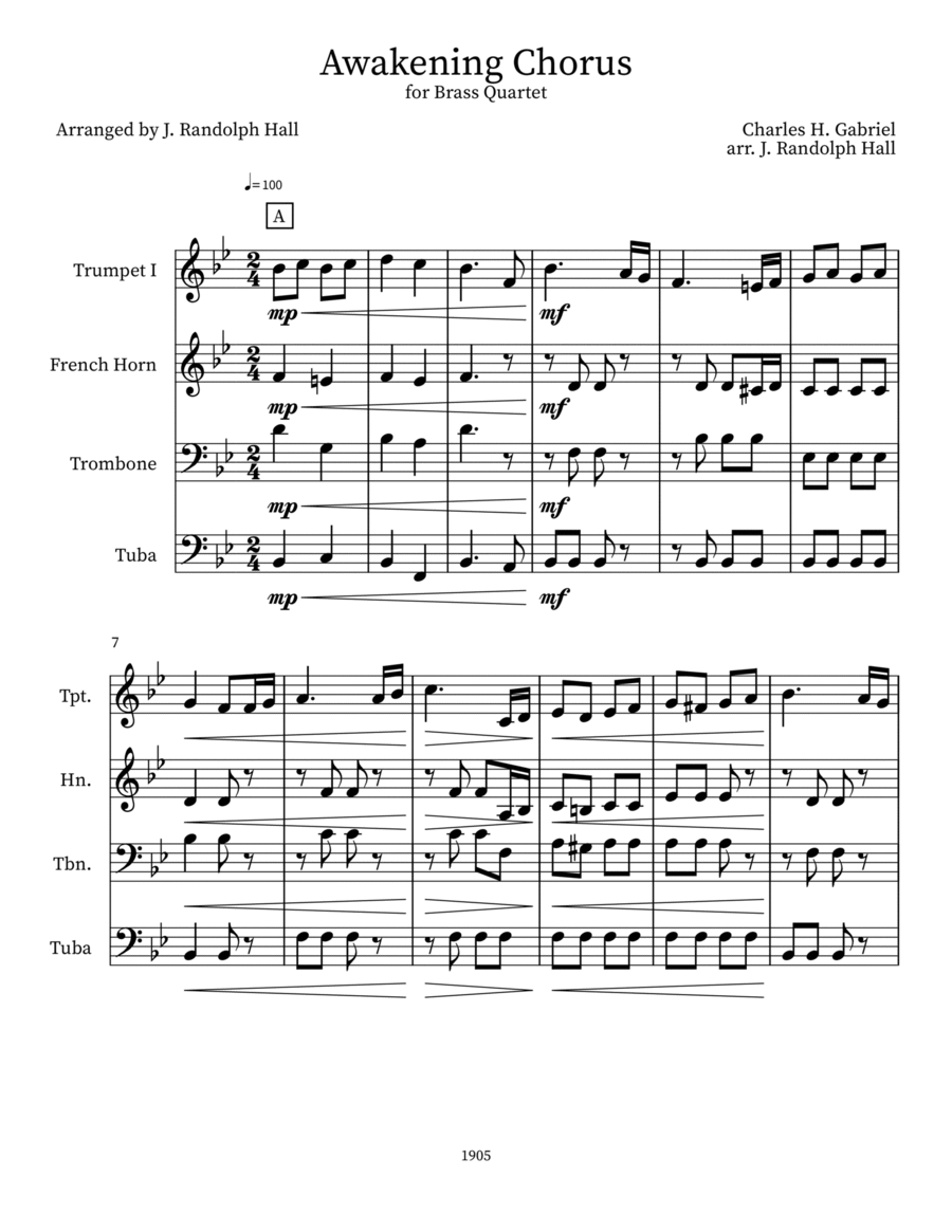 Awakening Chorus Choir scores gallery preview page 1