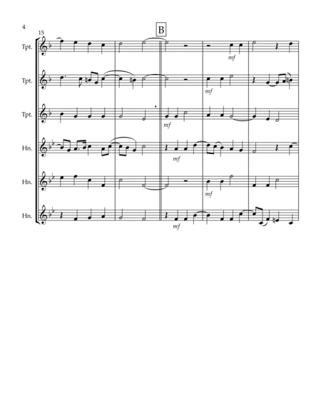 Sing Joyfully (Eb) (Brass Sextet) (3 Trp, 3 Hrn)