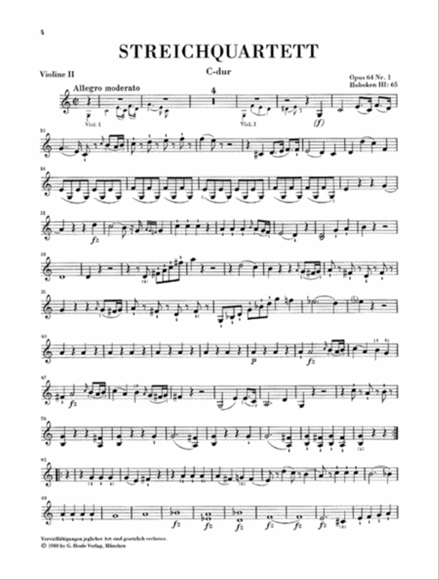 String Quartets Volume 8, Op. 64 (Second Tost Quartets) String Quartet scores gallery preview page 3