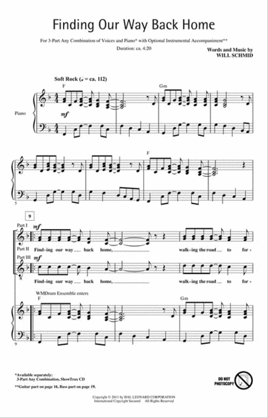 Finding Our Way Back Home Choir scores gallery preview page 2
