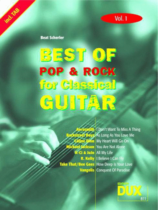Best of Pop and Rock for Classical Guitar Vol. 1