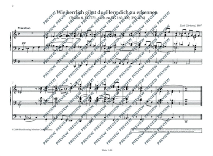Five organ chorales from the Geneven psalter Organ scores gallery preview page 3