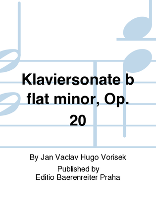 Book cover for Klaviersonate b-Moll, op. 20
