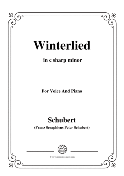 Schubert-Winterlied,in c sharp minor,for Voice&Piano image number null