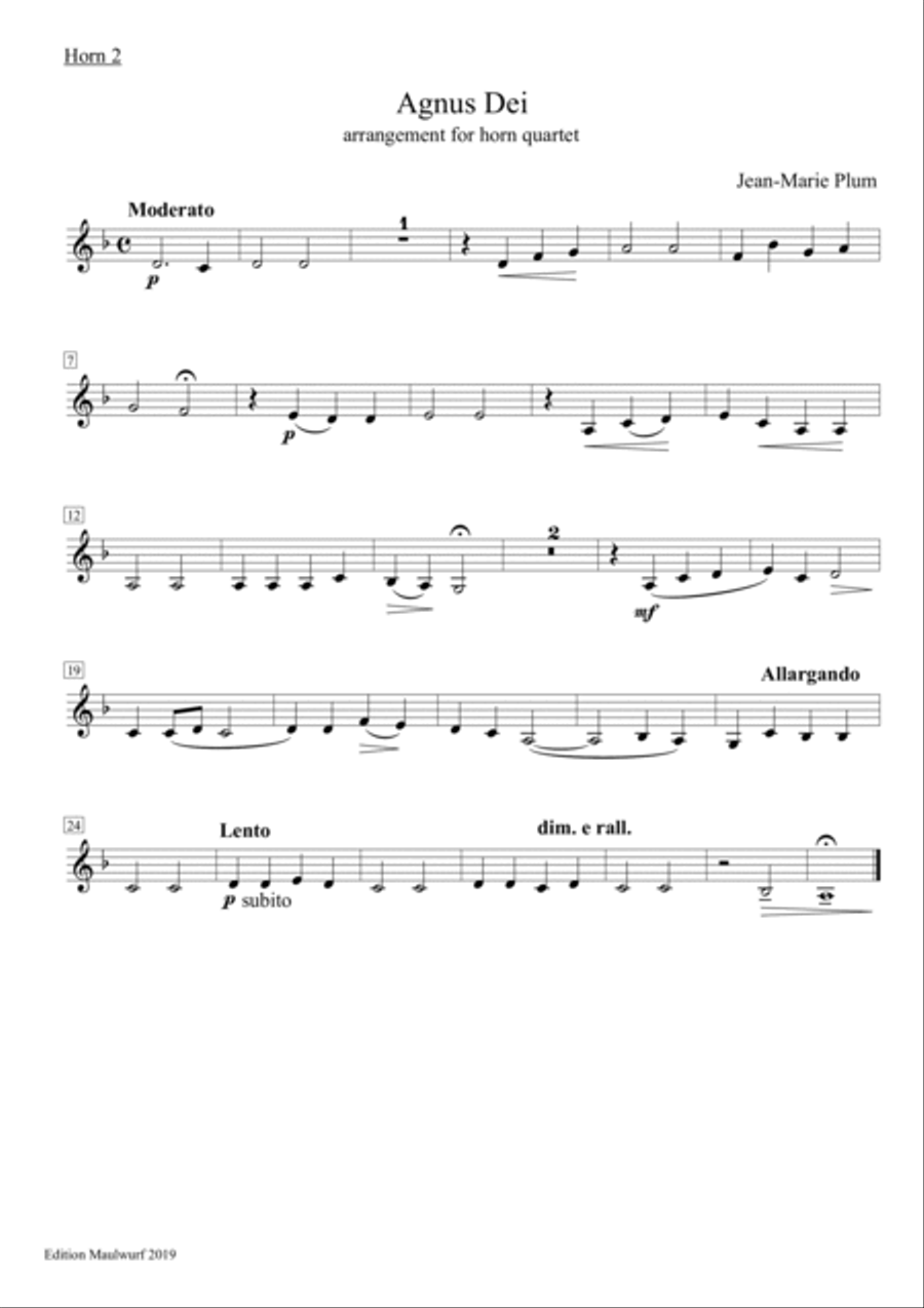 Agnus Dei Brass Quartet scores gallery preview page 3