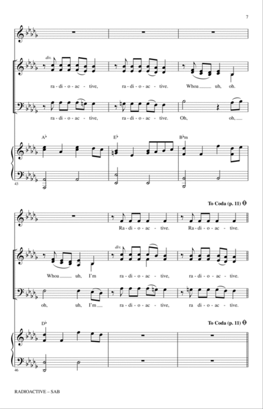Radioactive 3-Part scores gallery preview page 6