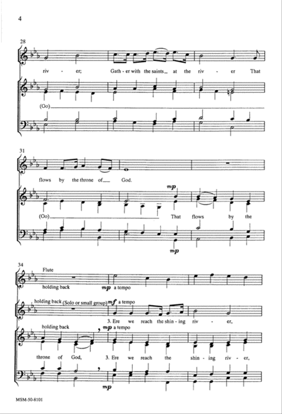 Shall We Gather at the River 4-Part scores gallery preview page 4