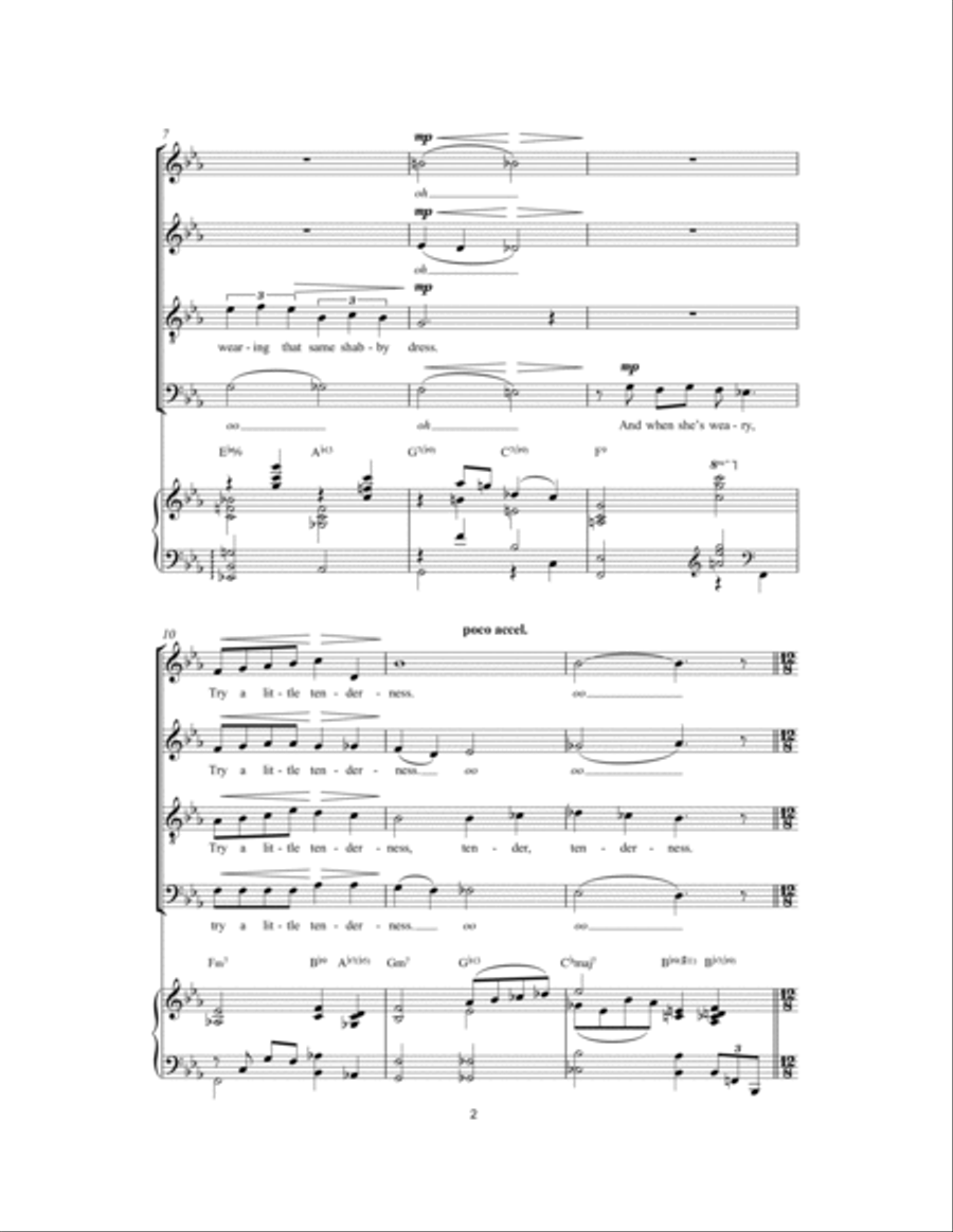 Try A Little Tenderness Choir scores gallery preview page 2