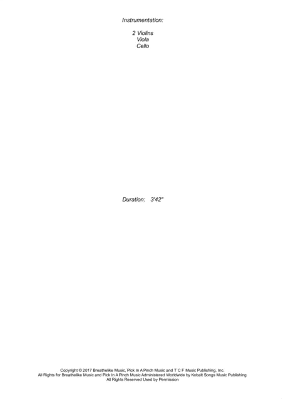 Rewrite The Stars String Quartet scores gallery preview page 2