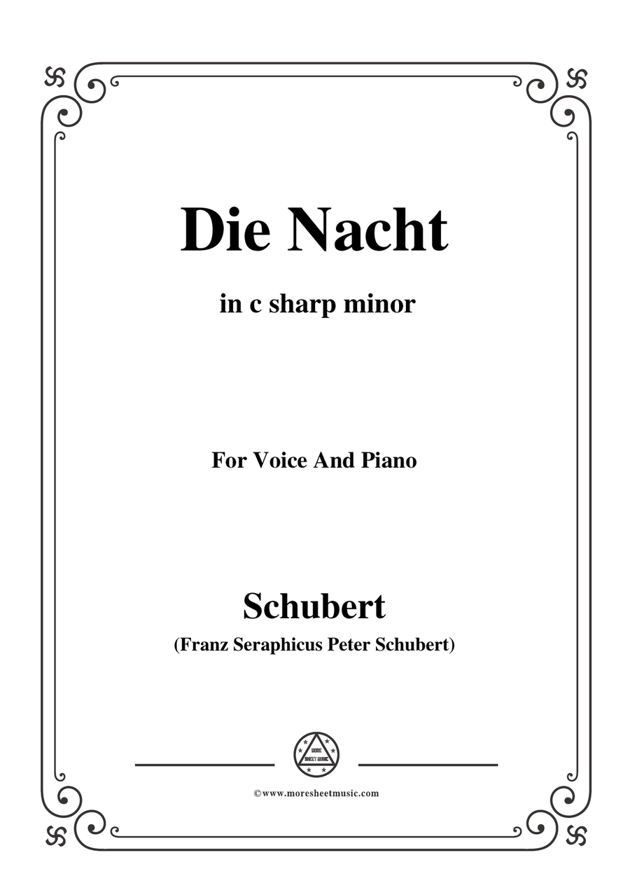Schubert-Die Nacht,in c sharp minor,D.534,for Voice and Piano