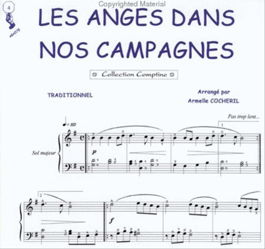 Nos anges dans nos campagnes (Comptine) Guitar Tablature scores gallery preview page 2