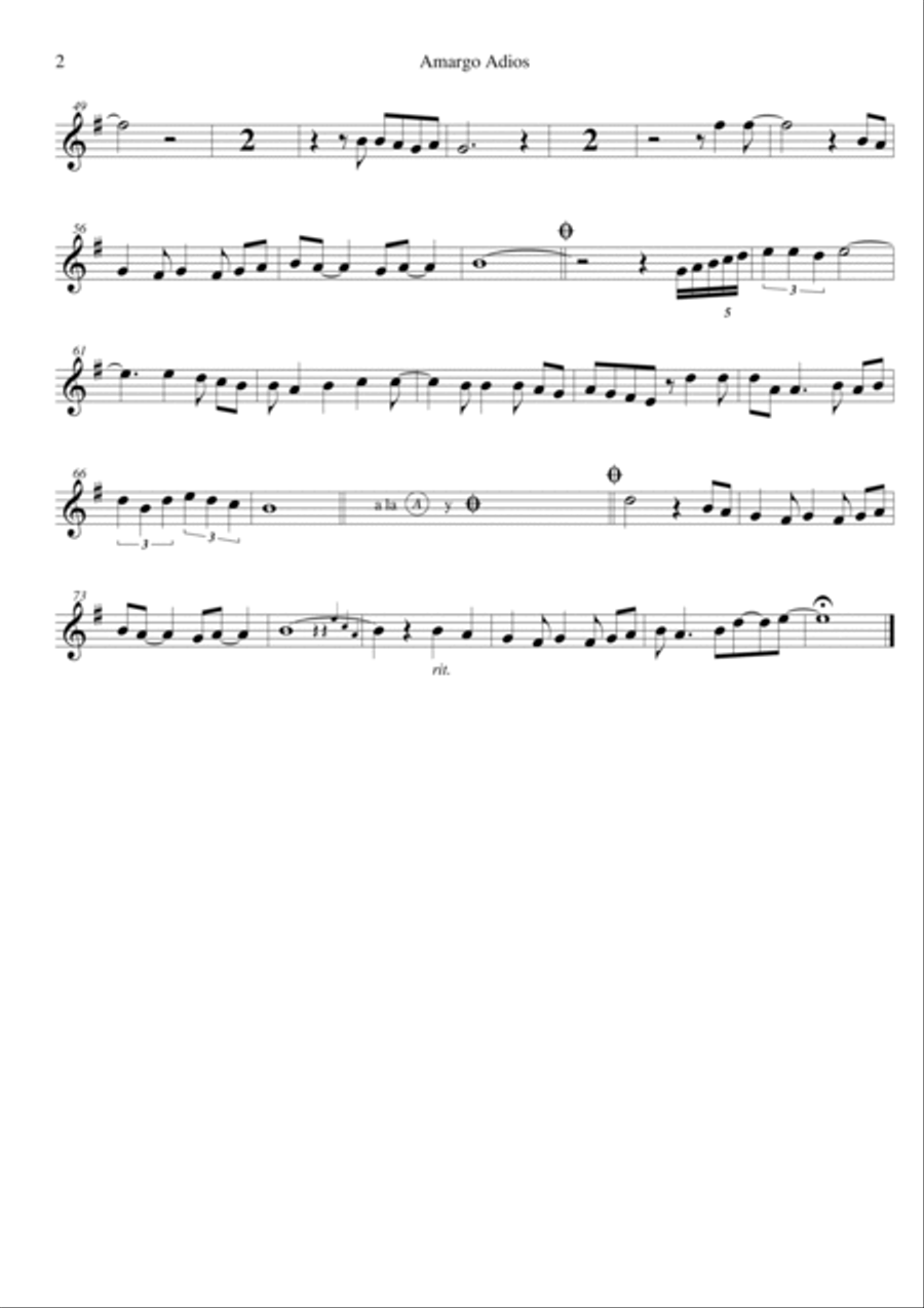 Amargo adios Jazz Ensemble scores gallery preview page 2