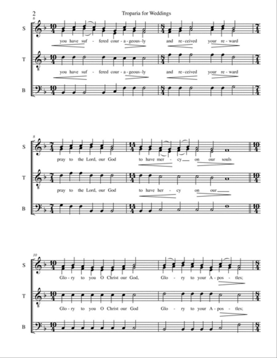 Tropar for Weddings School and Community scores gallery preview page 2