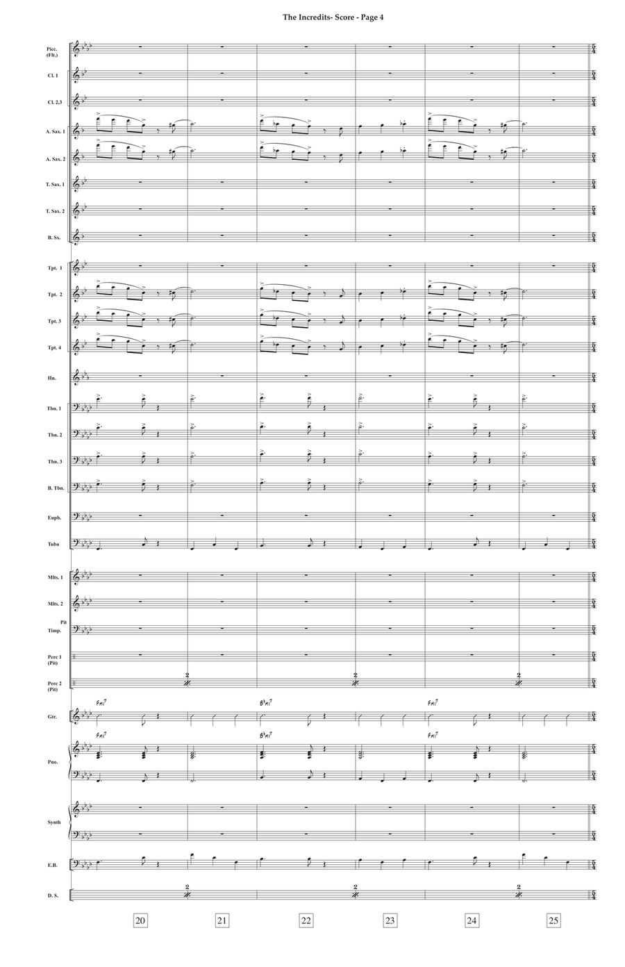 The Incredits The Incredits Marching Band scores gallery preview page 4