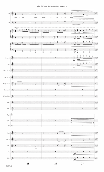 Go, Tell it on the Mountain - Orchestral Score and CD with Printable Parts