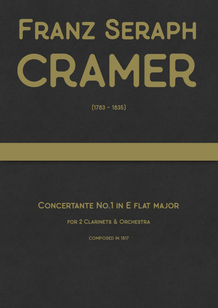 Cramer - Concertante No.1 in E flat major for 2 Clarinets & Orchestra image number null