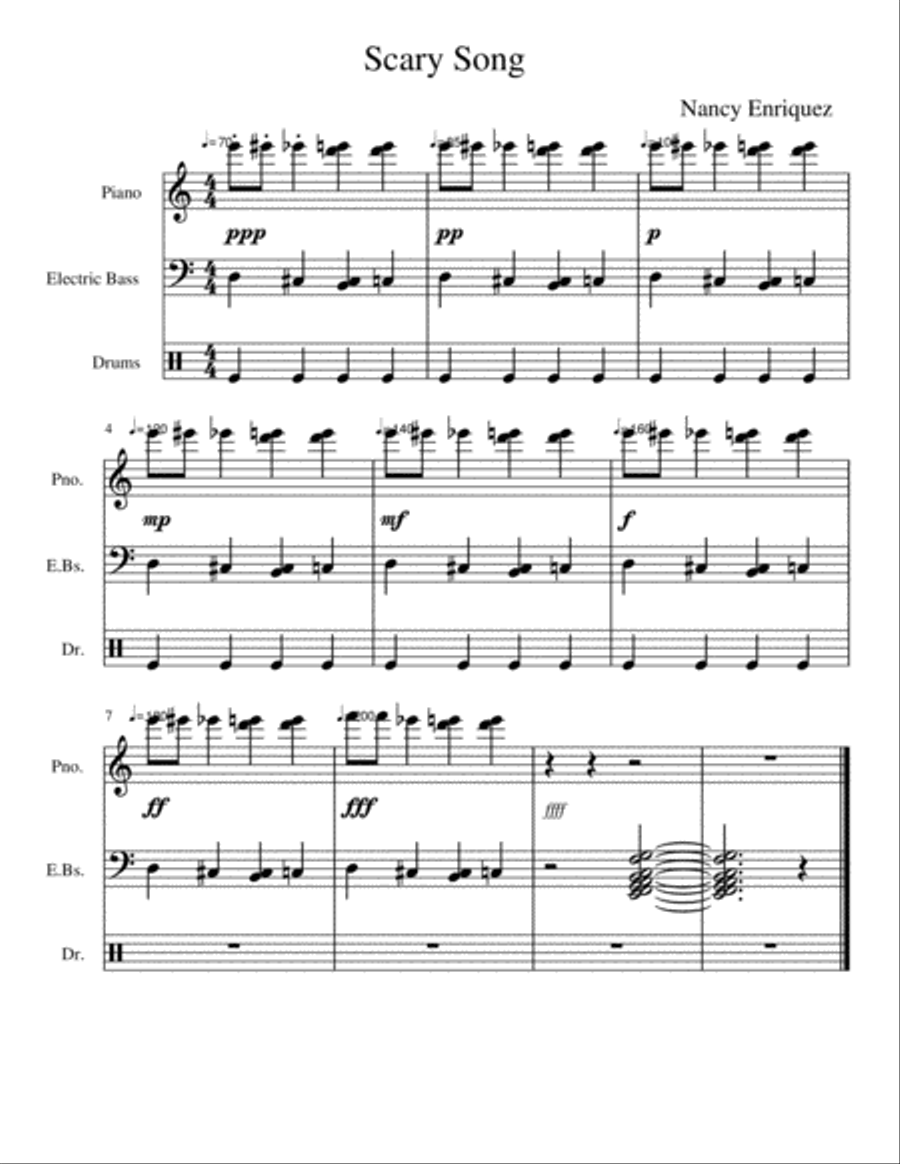Scary Song Scary Song Small Ensemble scores gallery preview page 1