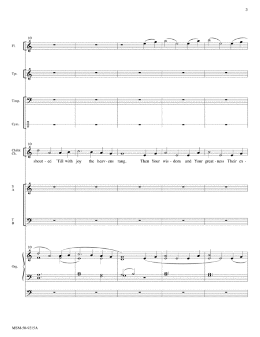 Lord, We Bring Our Gift of Music (Full Score) Choir scores gallery preview page 4