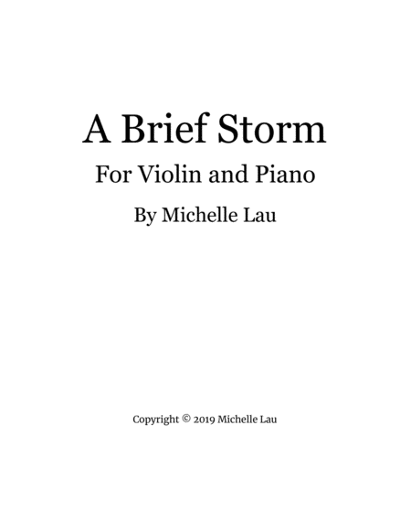 A Brief Storm for Violin and Piano image number null
