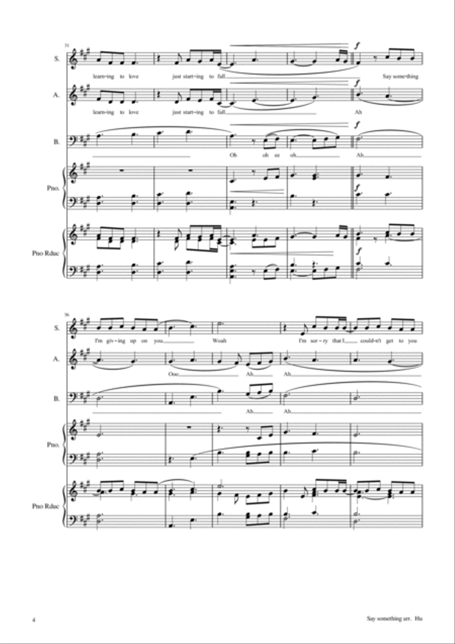 Say Something 3-Part scores gallery preview page 4