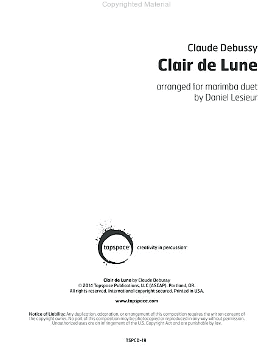 Clair de Lune Marimba scores gallery preview page 2