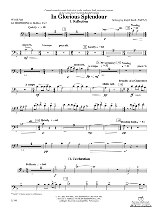 In Glorious Splendour: (wp) 1st B-flat Trombone B.C.