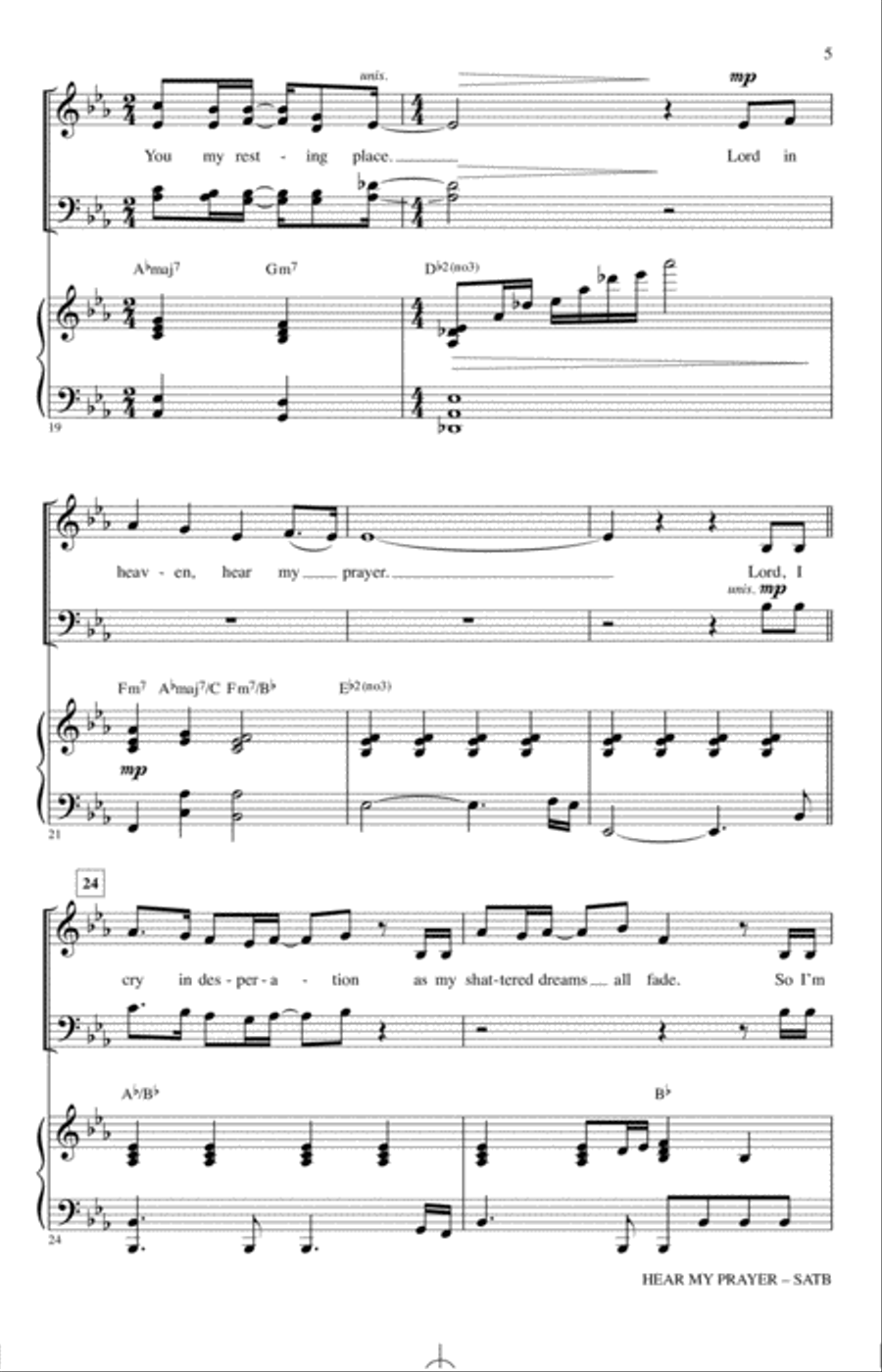 Hear My Prayer Hear My Prayer 4-Part scores gallery preview page 4