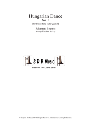 Book cover for Hungarian Dance No.5 for Brass Band Tuba Quartet
