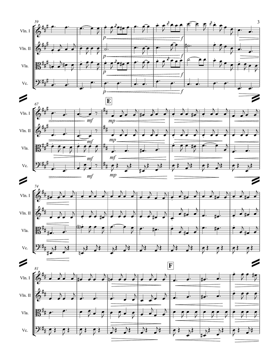 March - The Liberty Bell (for String Quartet) String Quartet scores gallery preview page 4