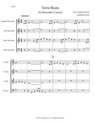Terra Beata ("This is My Father's World") for Recorder Ensemble