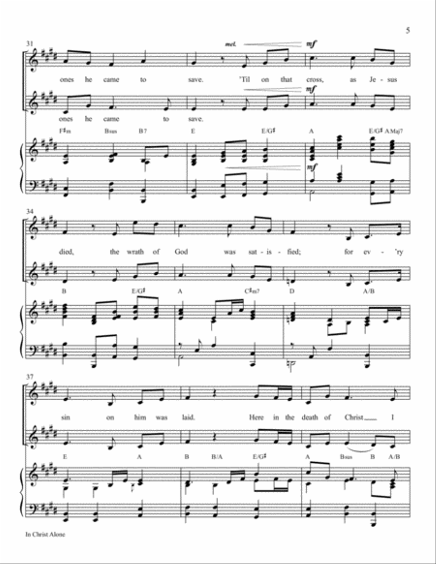 In Christ Alone Vocal Duet scores gallery preview page 5