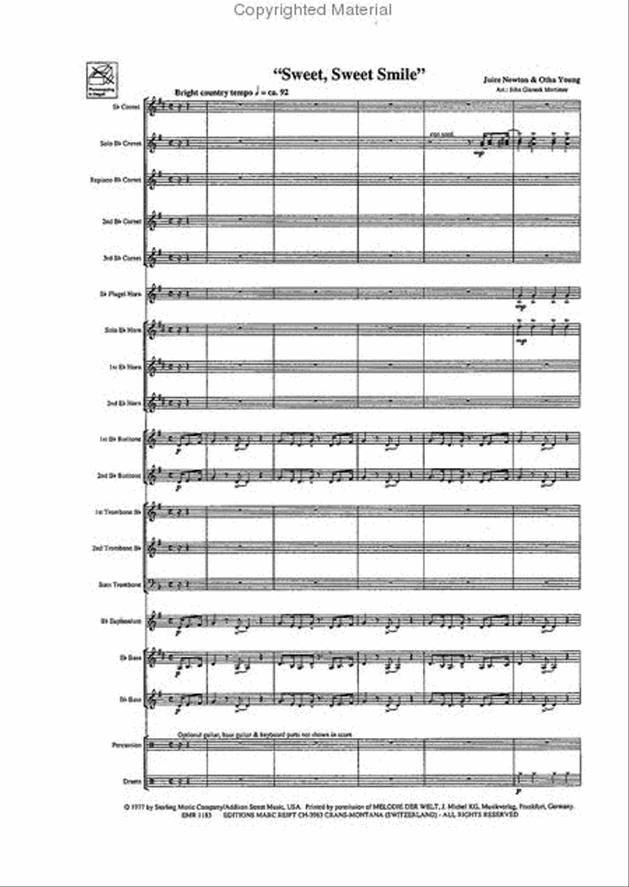 Sweet, Sweet Smile Sweet, Sweet Smile Brass Band scores gallery preview page 3